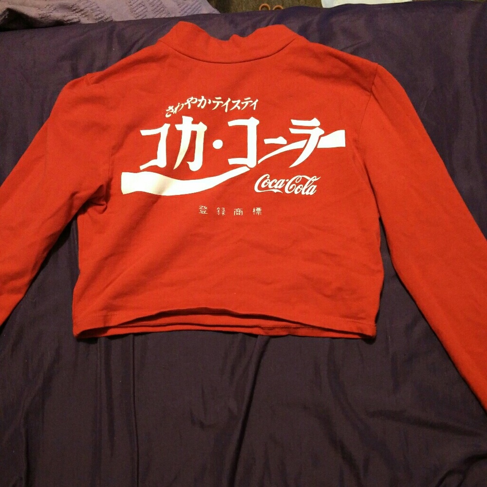 A long sleeve crop top